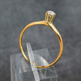 14K Yellow Gold 0.25 CT Round Diamond Solitaire Ring 1.4g