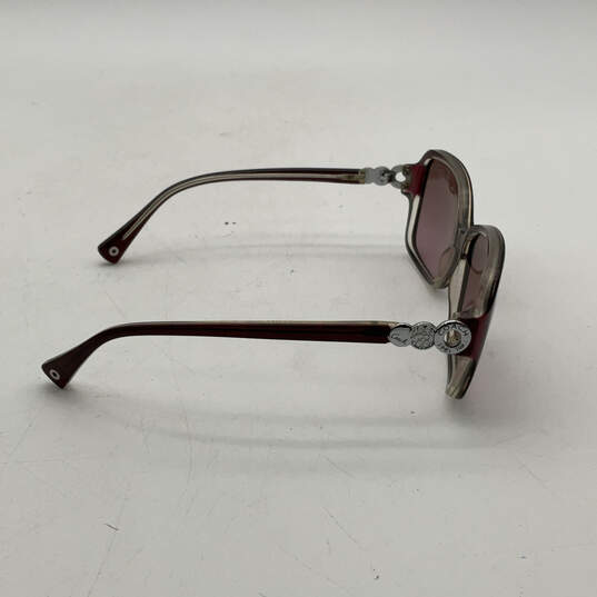 Womens HC 8009 Purple Full Rim Gradient Lens Square Sunglasses With Case image number 4