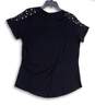 NWT Womens Black Short Sleeve Scoop Neck Regular Fit Pullover T-Shirt Sz XL image number 3