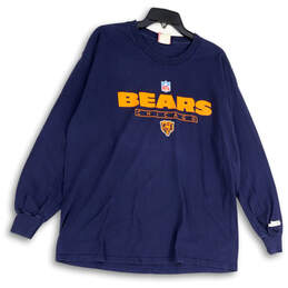 Mens Blue Crew Neck Chicago Bears Long Sleeve Pullover Sweatshirt Size XL