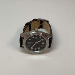 Designer Swiss Army Silver-Tone Victorinox Round Dial Analog Wristwatch alternative image