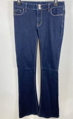 White House Black Market Women Blue Bootcut Jeans Sz 4