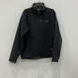 Mens Black Long Sleeve Mock Neck Zipped Pocket Full-Zip Jacket Size Medium image number 1
