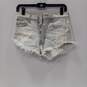 Bloomingdale's The Laundry Room Distressed 4 Button White Washed Cutoff Denim Shorts Women's Size 26 NWT image number 1