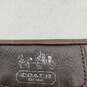 Womens Gray Signature Print Pleated Zipper Wristlet Wallet image number 3