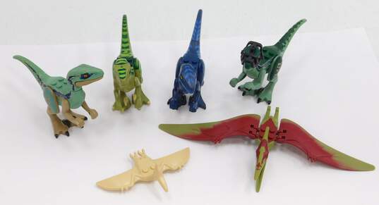 Assorted Dinosaurs Velociraptor & Tetradactyl 6 Count Lot image number 1