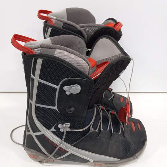 Salomon Malamute Men's Black Drawstring Round Toe Mid Calf Snowboard Boots Size 10.5 image number 2