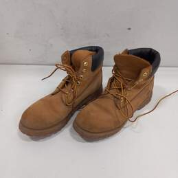 Timberland Brown And Black Leather Lace-Up Work Boot Size 85M (11.5" Heel to Toe) Men 9.5, Women 10.5 alternative image