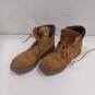 Timberland Brown And Black Leather Lace-Up Work Boot Size 85M (11.5" Heel to Toe) Men 9.5, Women 10.5 image number 2