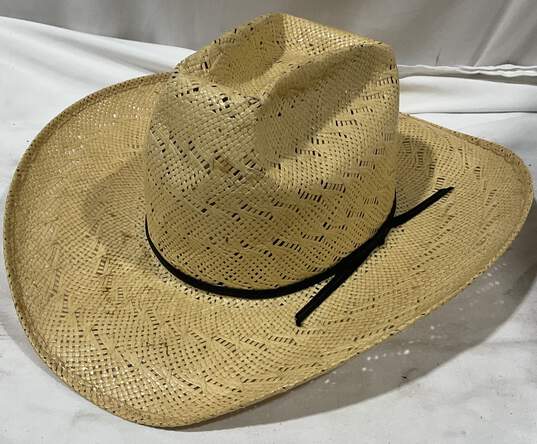 American Hat Co Straw Hat Size 7 1/8 image number 1