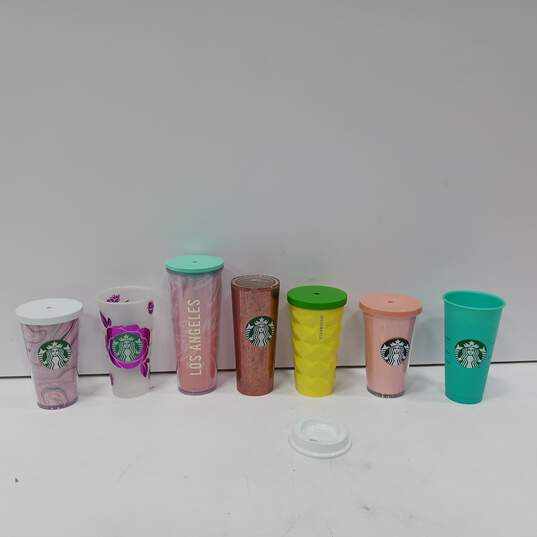 Bundle of 7 Assorted Starbucks Cups image number 1