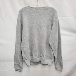 J. Peterman WM's Cotton Blend Light Gray Blue Scoop Neck Sweater Size XL alternative image