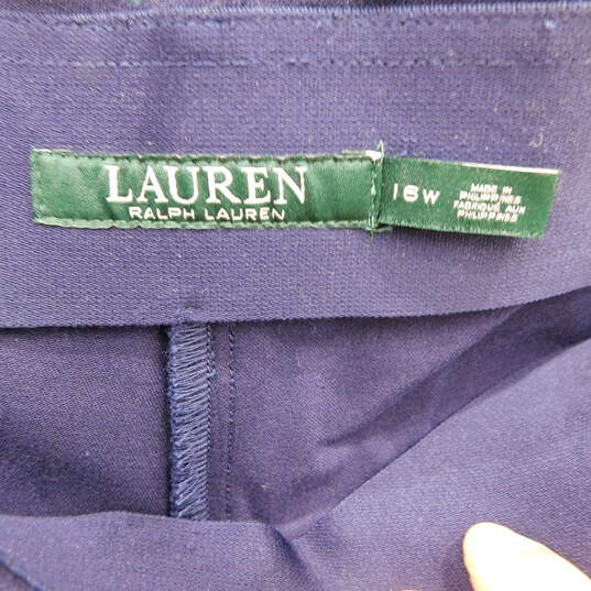 Ralph Lauren Womens Navy Dress Pants Size 16w image number 4