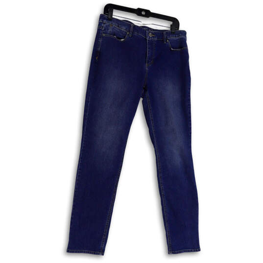 Womens Blue Denim Medium Wash Pockets Stretch Skinny Leg Jeans Size 12 image number 1