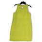 NWT Womens Yellow Round Neck Sleeveless Keyhole Back Mini Dress Size Medium image number 2