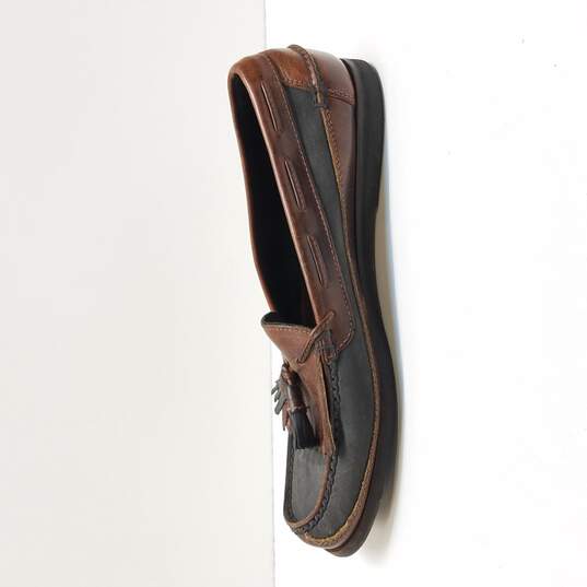 Cole Haan Men's Brown Leather Fringe Tassle Loafers Size 12 image number 2