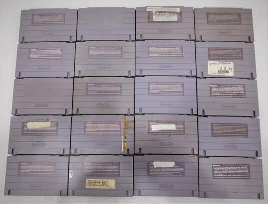 20 Count of Super Nintendo SNES Cartridge Bundle image number 2