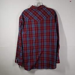 Mens Plaid Chest Pockets Long Sleeve Collared Button-Up Shirt Size 2XL alternative image