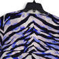 NWT Womens Blue Animal Print V-Neck Flutter Sleeve Blouse Top Size 1 image number 4
