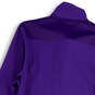 Womens Purple Long Sleeve Mock Neck Pockets Full-Zip Jacket Size Large image number 3
