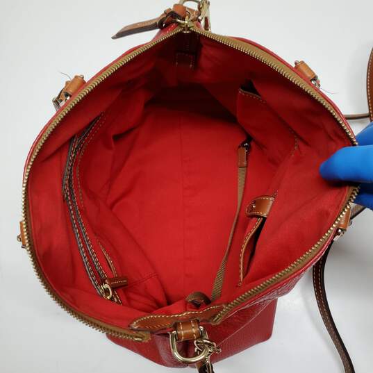 Dooney & Burke Red Leather Crossbody Bag image number 4