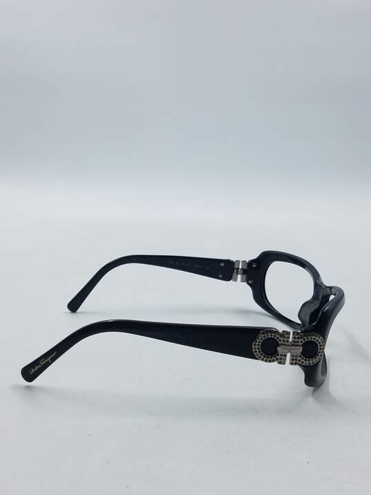 Salvatore Ferragamo Black Rectangle Eyeglasses image number 5