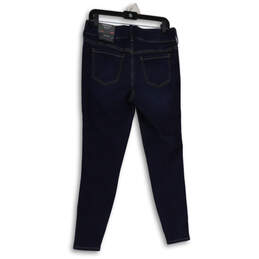 NWT Womens Blue Denim Button Fly Mid Rise Skinny Leg Jeans Size 10 alternative image