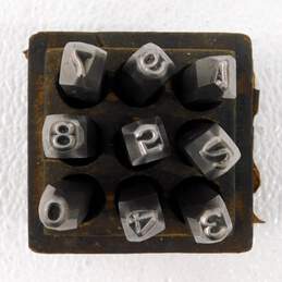 Geo. T. Schmidt 3/16 Steel 0-9 Numbers Stamp Set with Box alternative image