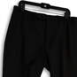 Mens Black Flat Front Mid Rise Straight Leg Dress Pants Size 36 x 30 image number 3