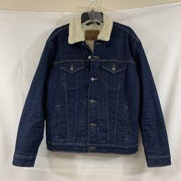 Men's Dark Wash Levi's Fleece-Lined Denim Jacket, Sz. M