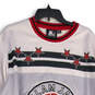 Mens Red White Crew Neck Slam Jam Basketball Pullover Sweatshirt Size XXL image number 3