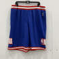 Mens Blue Elastic Waist Pockets Pull-On Basketball Athletic Shorts Size XXL image number 1