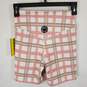 Eleven Women Beige Plaid Shorts XS NWT image number 2