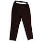 NWT Womens Red Flat Front Slash Pocket Straight Leg Dress Pants Size 12 image number 2