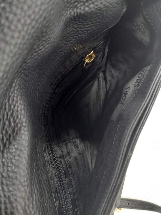 Michael Kors Black Pebble Leather Crossbody Purse image number 4