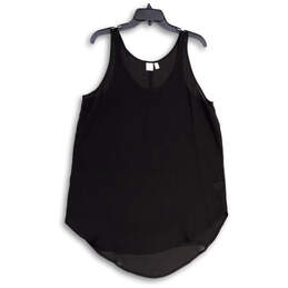 Womens Black Sleeveless Round Neck Pullover Tank Top Size XL