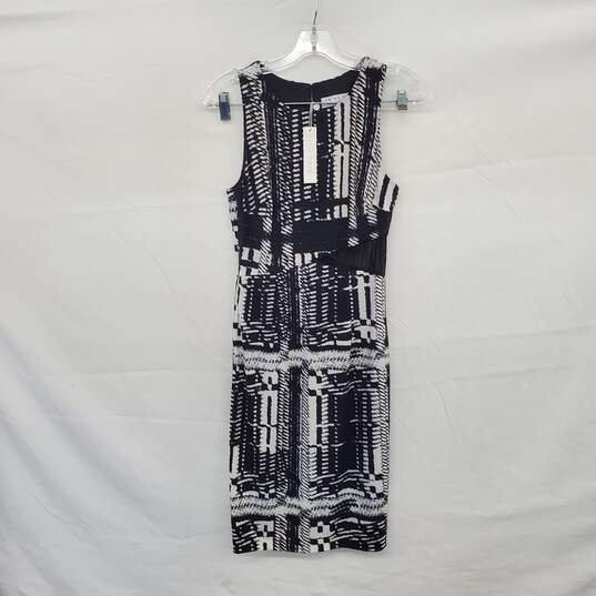 Trina Turk Black & White Open Knit Cut Out Sleeveless Dress WM Size 4 NWT image number 1