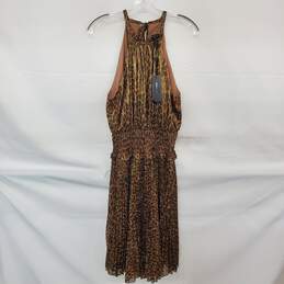 BCBGMaxazria Bronze Leopard Print Dress NWT Size M