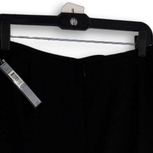 NWT Womens Black Pleated Hem Back Zip Straight & Pencil Skirt Size 10 image number 3