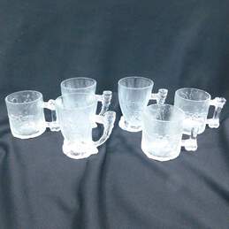 6 Vintage McDonalds Flintstones Glass Bedrock Mugs Drinking Cups Rocdonalds