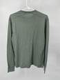 Mens Green Garment Dyed Long Sleeve Henley Neck T-Shirt Size S T-0528893-E image number 3