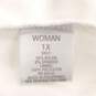 Dress Barn Women Ivory Ruffle Tank Blouse 1X NWT image number 3