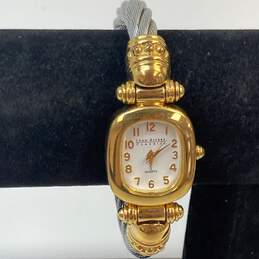 Designer Joan Rivers V377 Two-Tone Analog White Dial Quartz Wristwatch