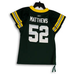 Womens Green Clay Matthews #52 Green Bay Packers NFL Football Jersey Size M alternative image