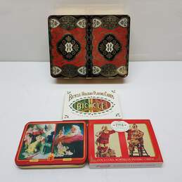 Vintage Coca-Cola Nostalgia & Bicycle Playing Cards In Decorative Tin