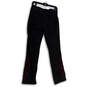 Womens Black Denim Dark Wash Pocket Embroidered Flames Bootcut Jeans Size 6 image number 2