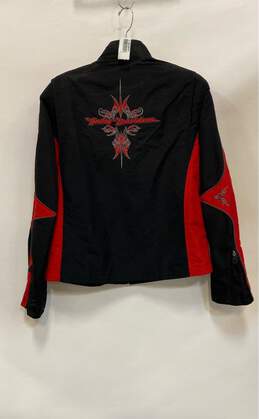 Harley-Davidson Womens Black Red Pockets Full Zip Motorcycle Jacket Size XL alternative image