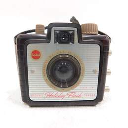 Vintage Kodak Brownie Holiday Flash Film Camera With Flash & Bag alternative image