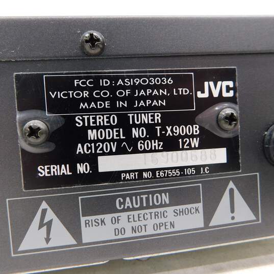 VNTG JVC Brand T-X900 Model FM/AM Stereo Tuner w/ Power Cable (Parts and Repair) image number 8