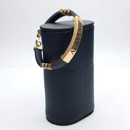 Armani 14K Gold Black Rubber Bracelet 20.8g